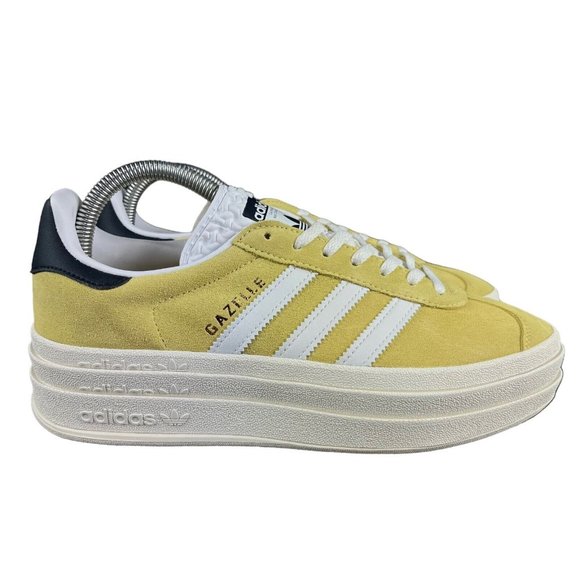 Adidas Gazelle Bold Platform Almost Yellow Suede Shoes HQ6891 Womens Szs 7.5 - 9